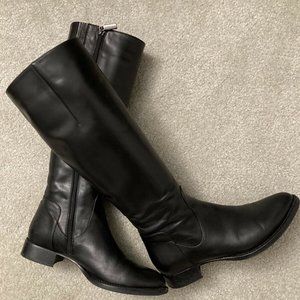 Aquatalia stunning black leather knee high boots